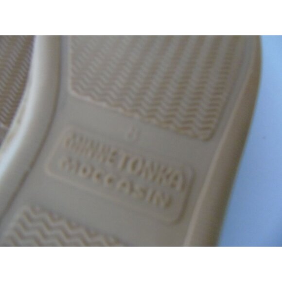 Vintage Minnetonka Slippers, Moccasin Men's Shearling Leather Ankle, Size 8 New - Picture 7 of 7